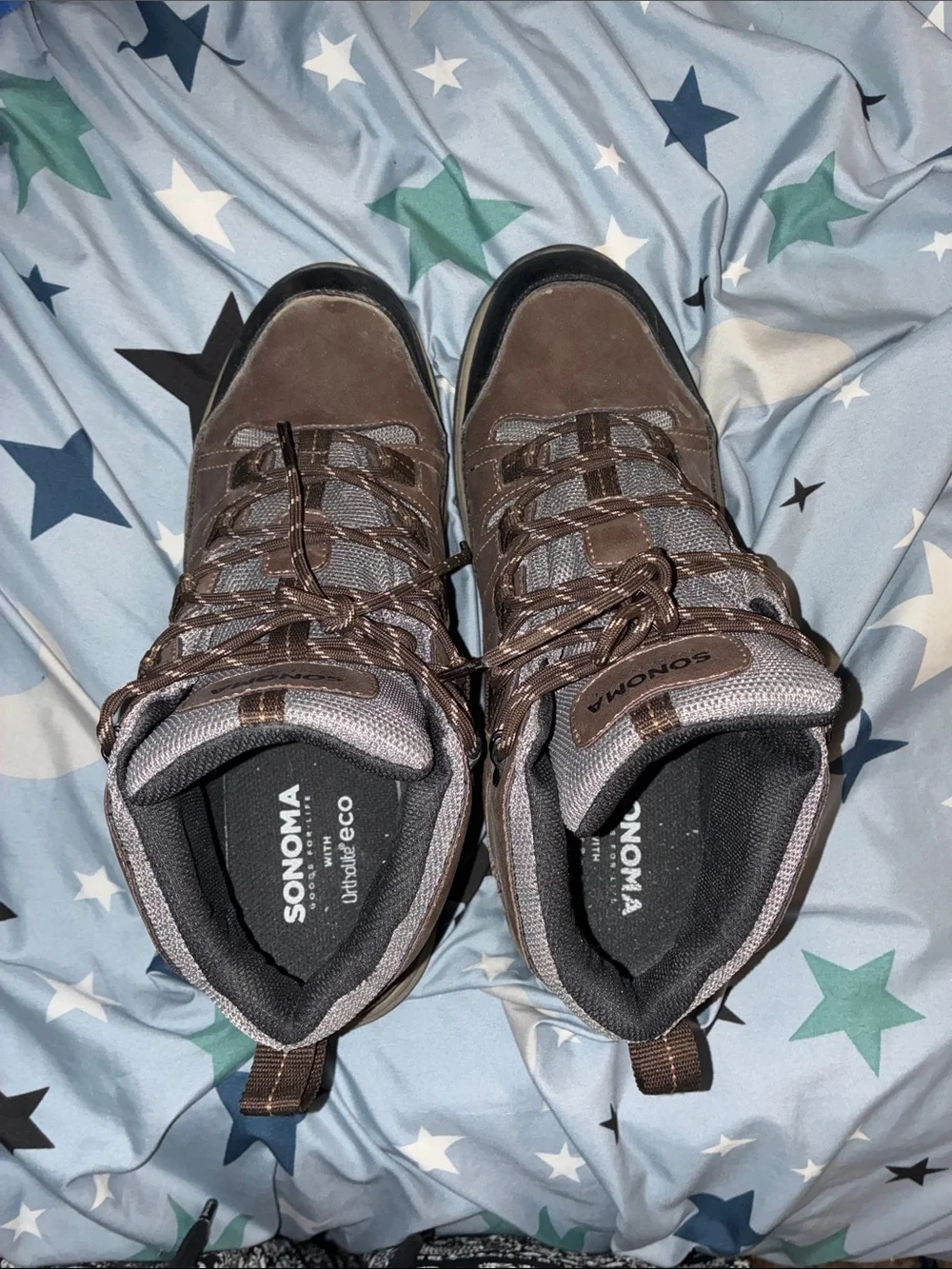 SONOMA Brown and Gray Men's Waterproof Hiking Boots